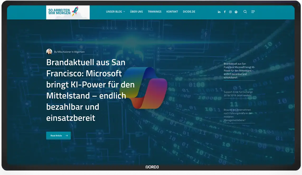 So arbeiten wir morgen